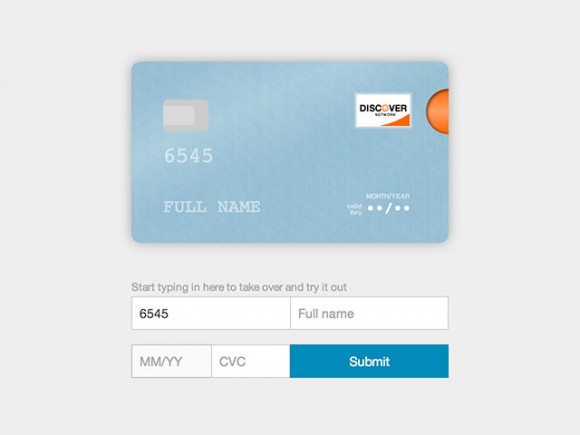 Credit card form - JS plugin