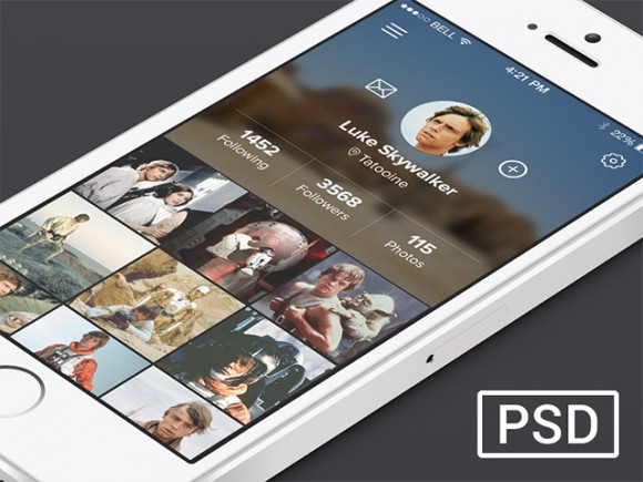 App profile page - PSD concept