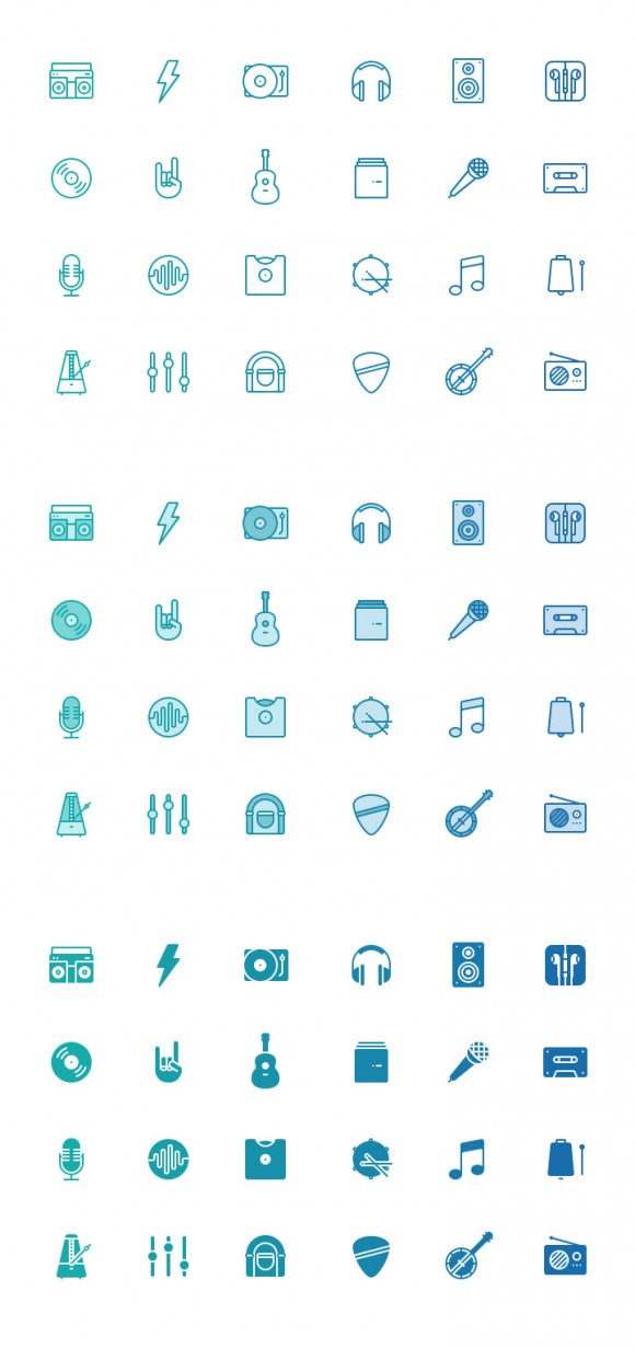 Musicons free PSD icons