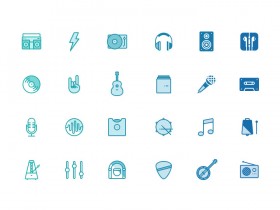 Musicons - Free PSD music icons