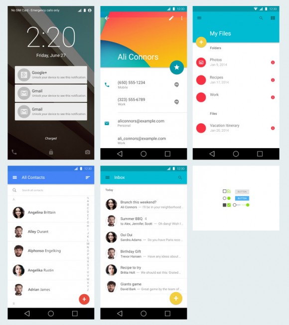 Android Material Design detailed view