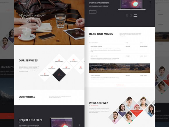 Office Landing Page PSD