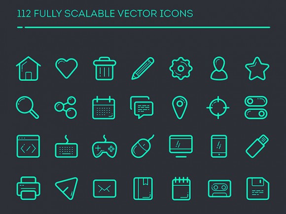 112 free PSD icons