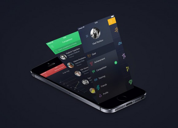 App showcase mockup - PSD