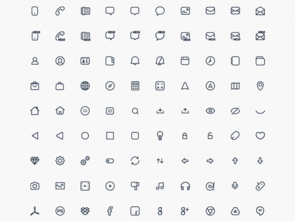 Compacticons - 180 PSD tiny icons - Freebiesbug