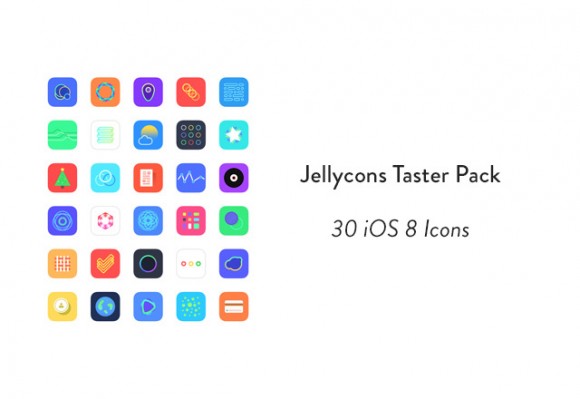 Jellycons - 30 Sketch iOS8 icons
