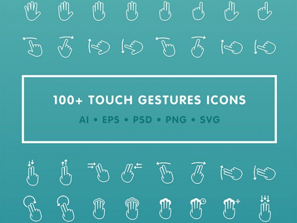 100+ free gestures icons