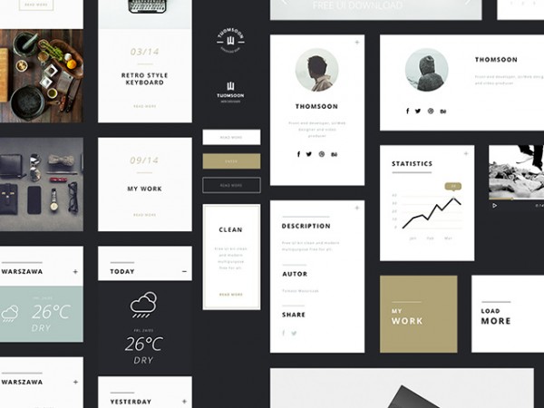 55+ free UI elements - PSD - Freebiesbug