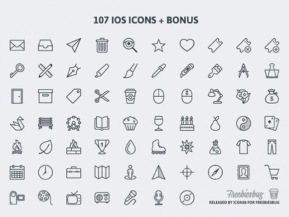 100+ free PSD icons for iOS [+ bonus] by Icons8