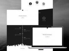 B&W website template - PSD