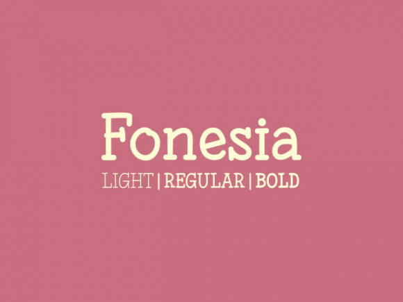 Fonesia free font