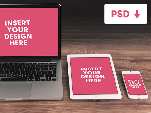 Apple devices PSD mockup