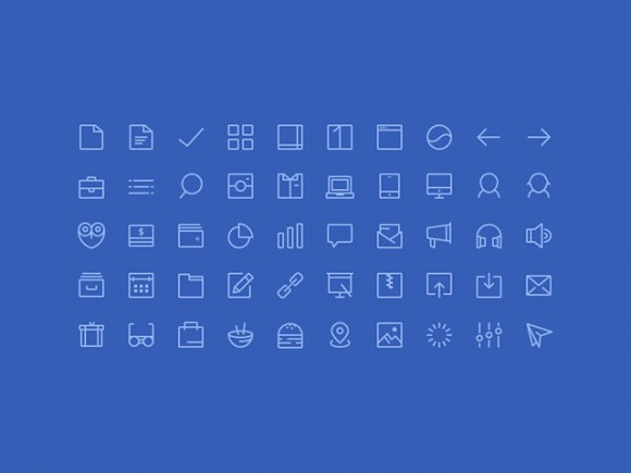 50 PSD line icons