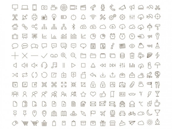 Tonicons - 200 outline icons