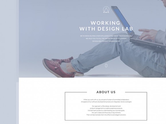 Free PSD landing page