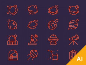16 Ai space icons