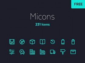 Micons - 231 tiny icons