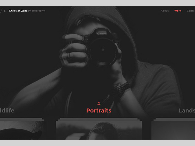 Photography website concept