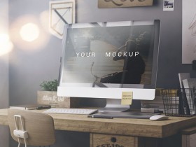 iMac photorealistic mockup