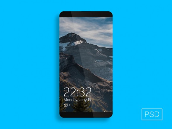 Flat smartphone mockup PSD