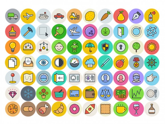 UniGrid - 100 free flat icons - Freebiesbug