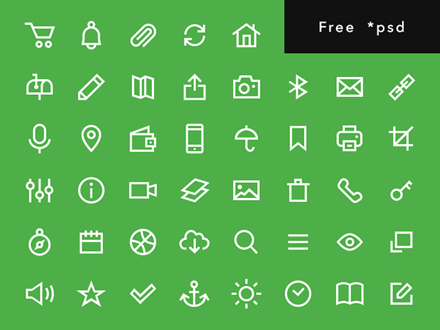 Uniicons - 200 free PSD icons - Freebiesbug