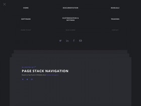 Page stack navigation template