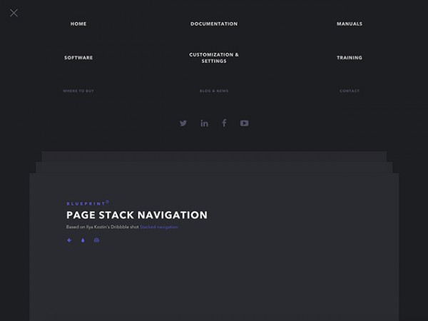 Page stack navigation template - Freebiesbug