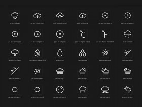 208 weather icons - Webfont