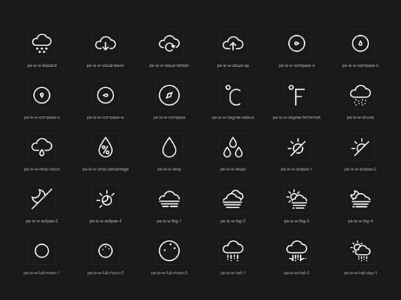 208 weather icons - Webfont