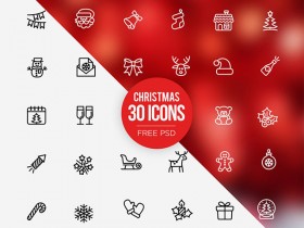 30 Free PSD Christmas icons