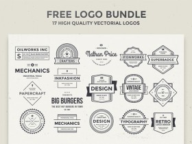 17 Free PSD vintage logos