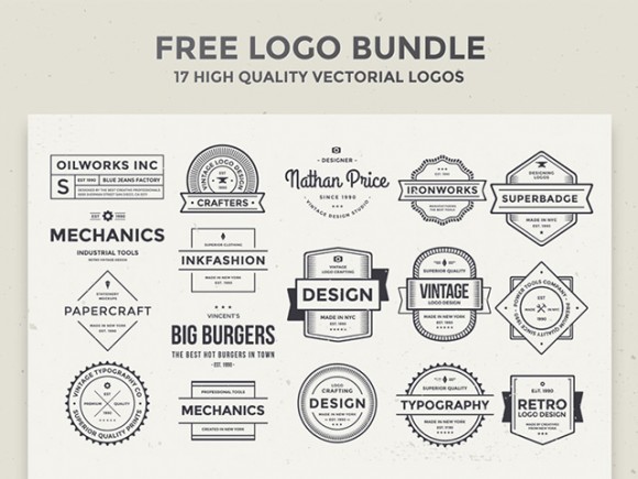 free vintage logo design