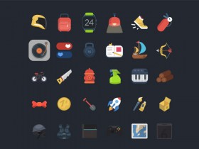 120+ Free PSD colourful icons