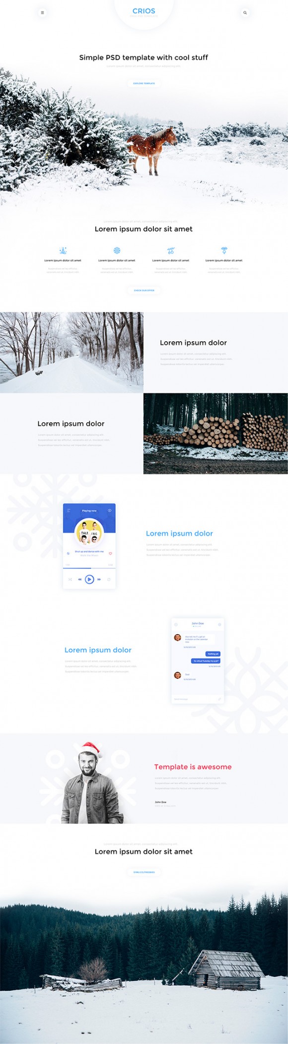 Crios - Free PSD website template - Full image