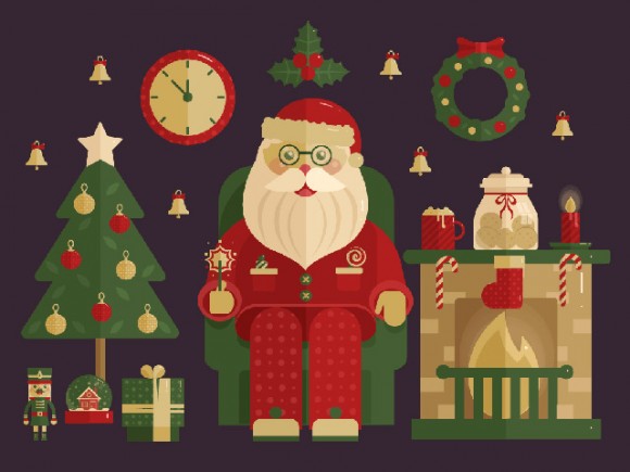 100 Christmas vector icons