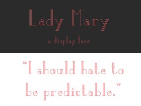 Lady Mary free font