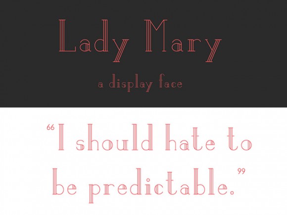 Lady Mary free font