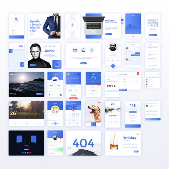 30 free UI kit elements - Full view