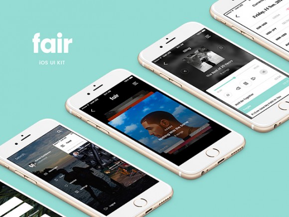 Fair Mobile UI Kit: 8 free app screens (Sketch, PSD)