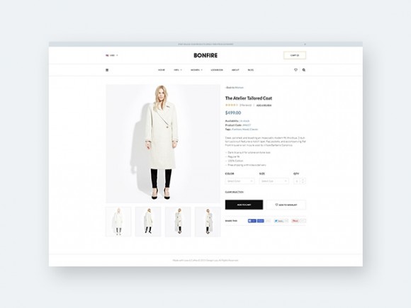 Bonfire: Free ecommerce product page template Freebiesbug