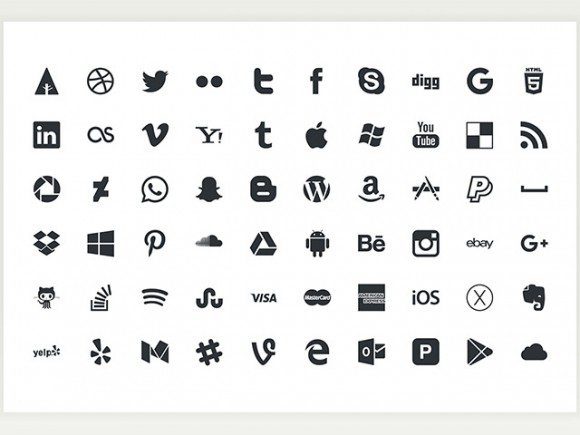 Picons Social: 60 Free social icons