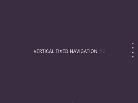 Vertical fixed navigation with icon indicators