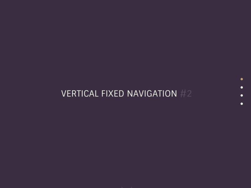 Vertical fixed navigation with icon indicators