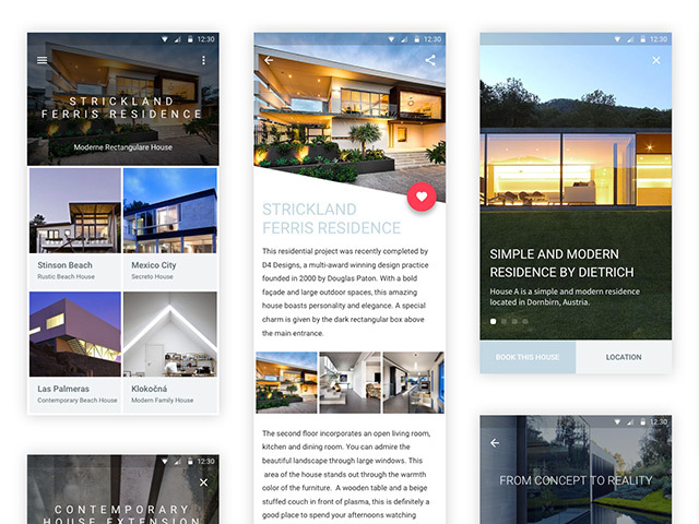 App UI kit for Sketch based on Material Design - Freebiesbug