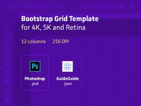 Bootstrap grid template for Photoshop