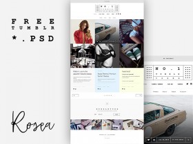 PSD Theme design template for Tumblr