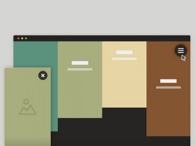 Sliding out panels with HTML & CSS