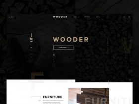 Wooder: PSD Website template for companies