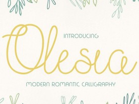 Olesia: A free script font